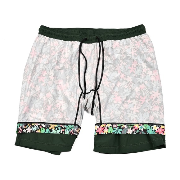 Chubbies Sport Shorts Athlounger Compression Lined 7" Inseam 2XL Green Hybrid - Picture 8 of 10